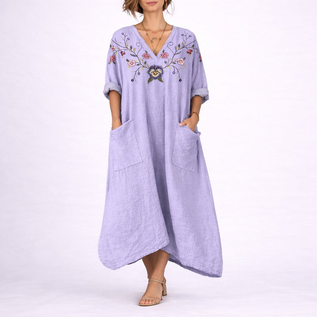 Evelyn | Robe Maxi Bohème Paisley pour Femme - Invité de Mariage d'Automne