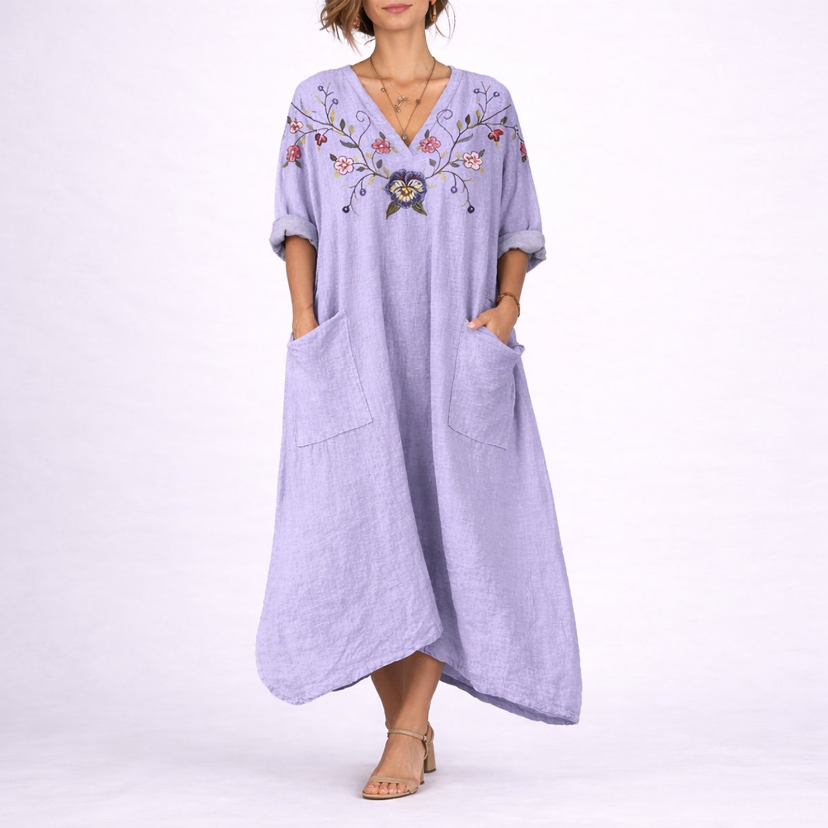 Evelyn | Robe Maxi Bohème Paisley pour Femme - Invité de Mariage d'Automne
