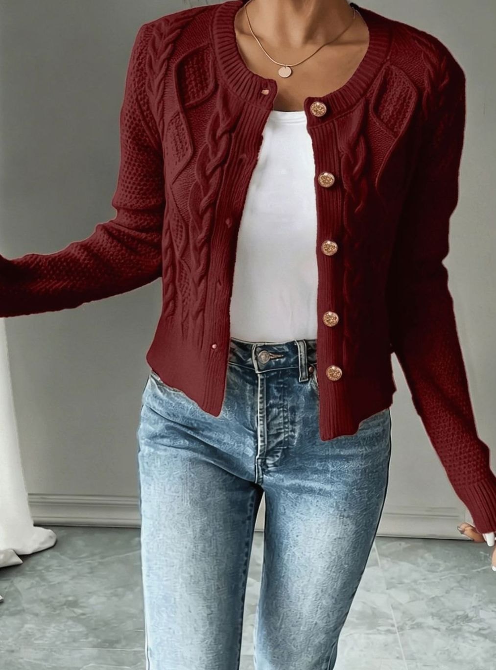 Mélanie - Gilet Court Élégant