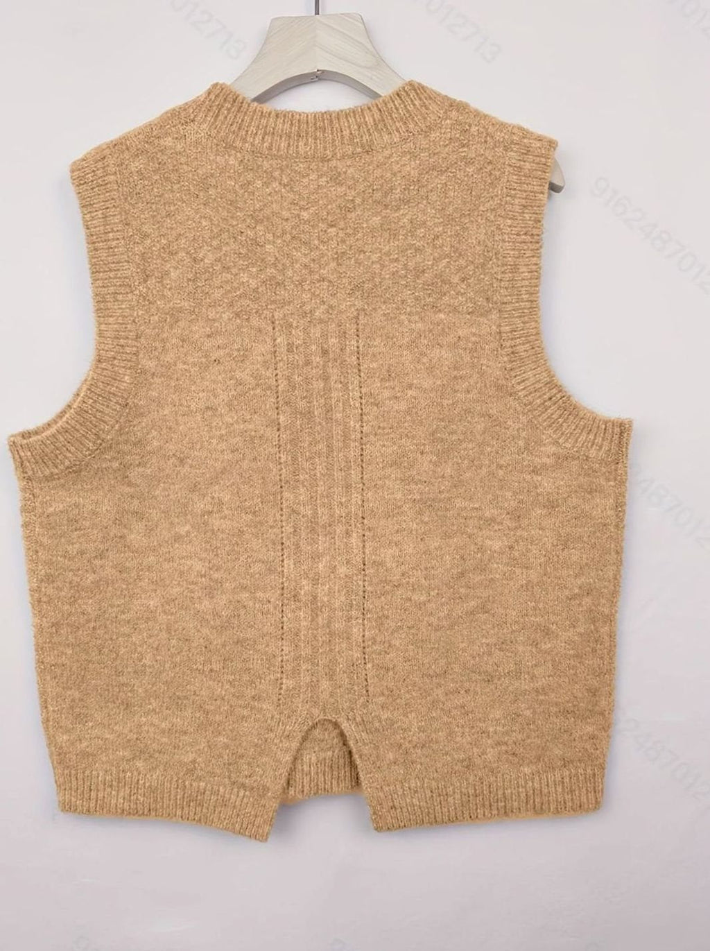 Pénélope | Gilet sans manches en tricot à torsades pour femmes, col rond