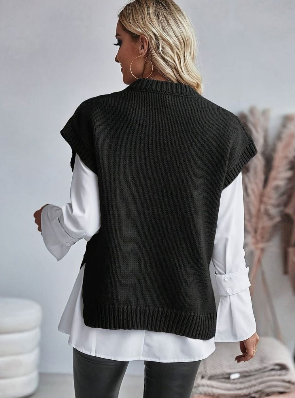 Charlotte | Gilet en Tricot à Câbles pour Femmes, Pull à Coupe Relaxée