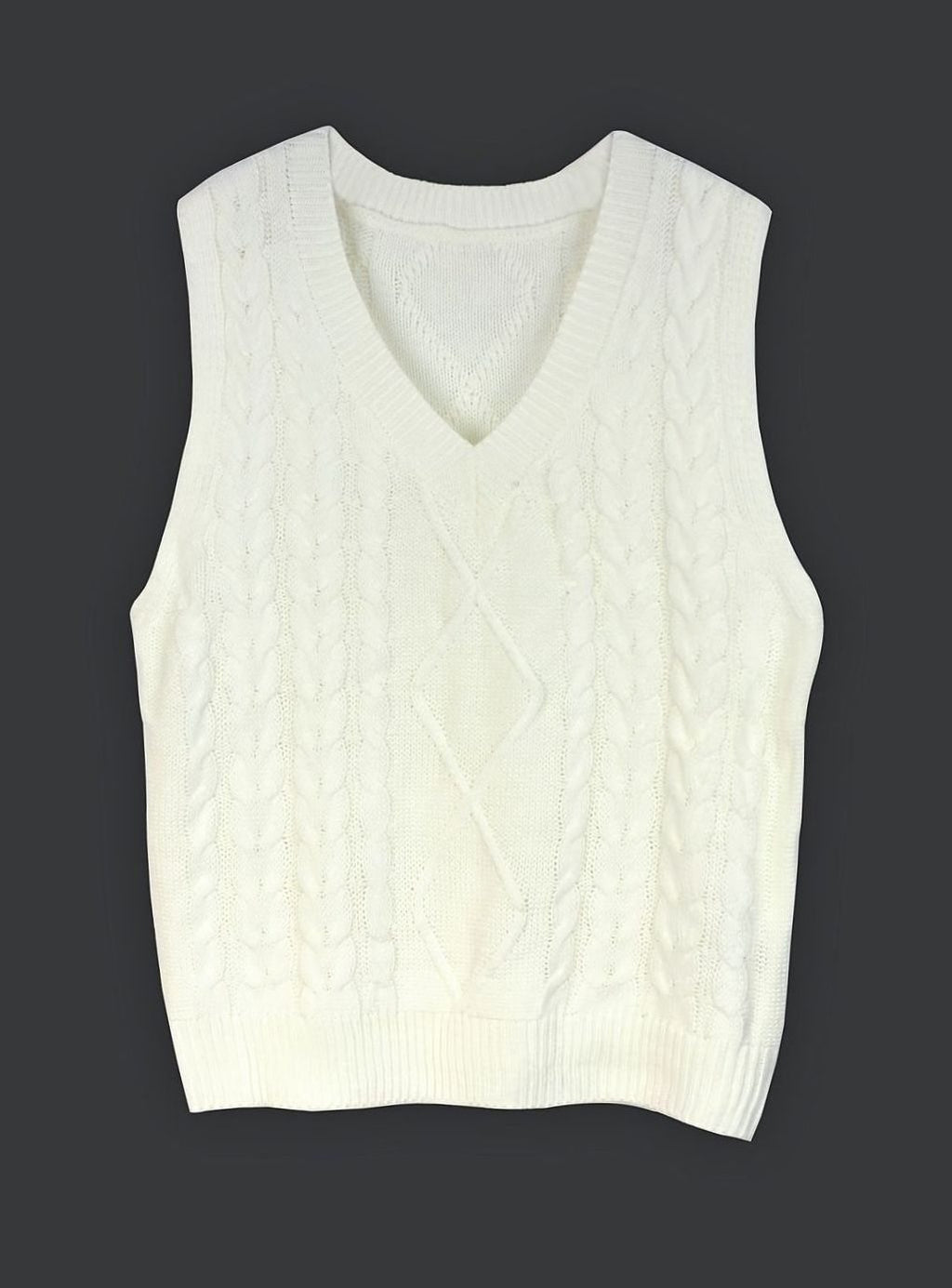 Camila | Gilet en maille torsadée pour femmes, décolleté en V, coupe décontractée