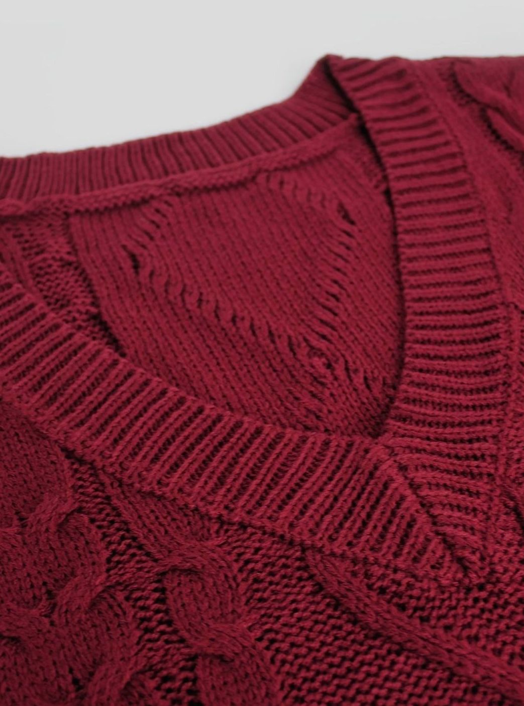 Camila | Gilet en maille torsadée pour femmes, décolleté en V, coupe décontractée