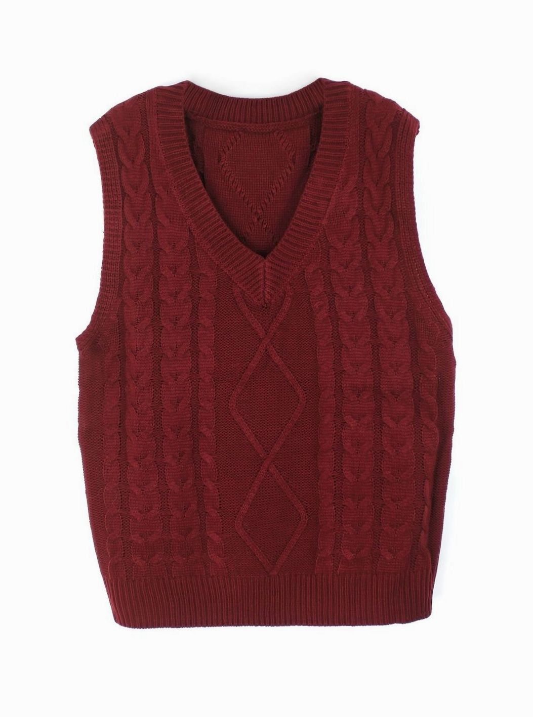 Camila | Gilet en maille torsadée pour femmes, décolleté en V, coupe décontractée