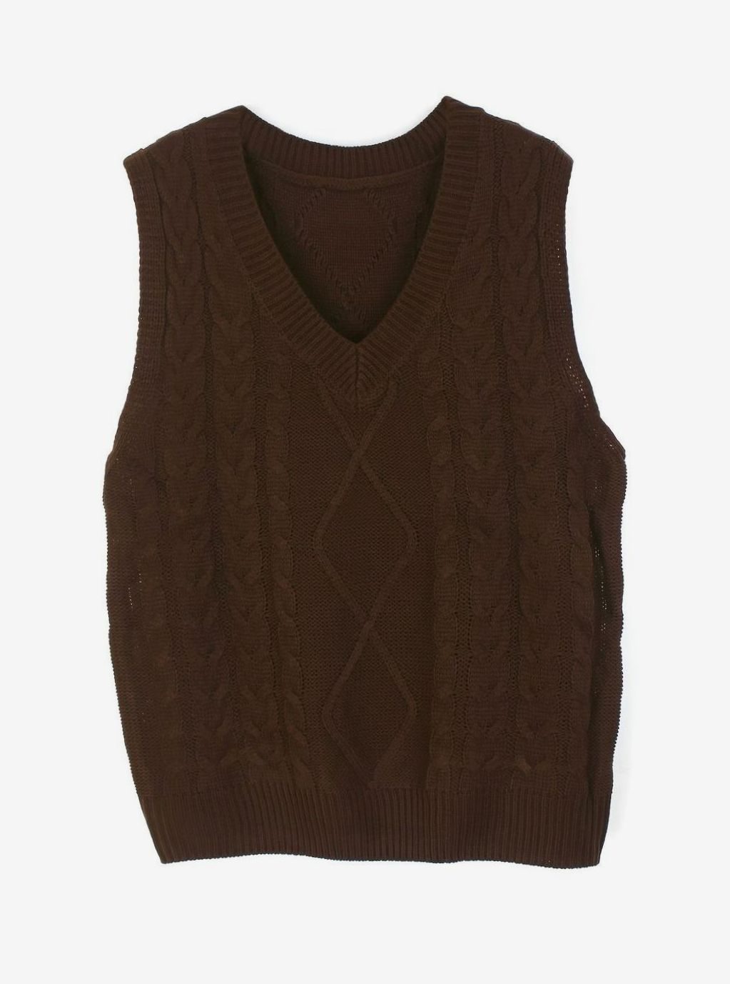 Camila | Gilet en maille torsadée pour femmes, décolleté en V, coupe décontractée