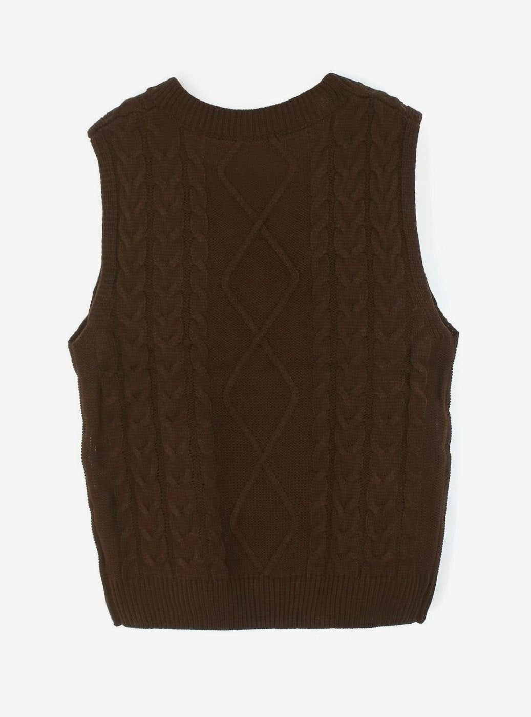 Camila | Gilet en maille torsadée pour femmes, décolleté en V, coupe décontractée