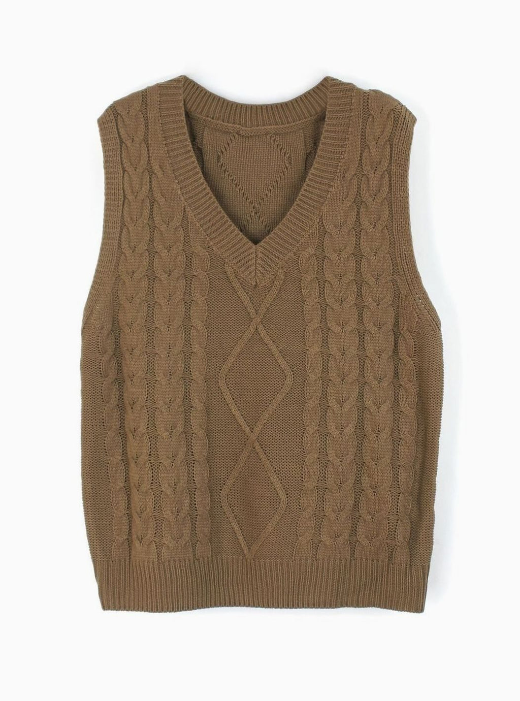 Camila | Gilet en maille torsadée pour femmes, décolleté en V, coupe décontractée