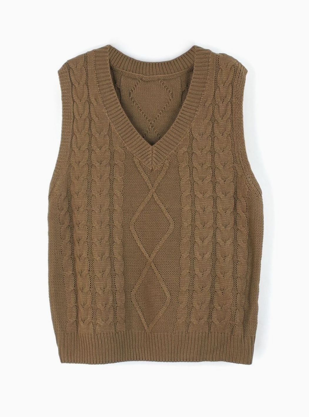 Camila | Gilet en maille torsadée pour femmes, décolleté en V, coupe décontractée