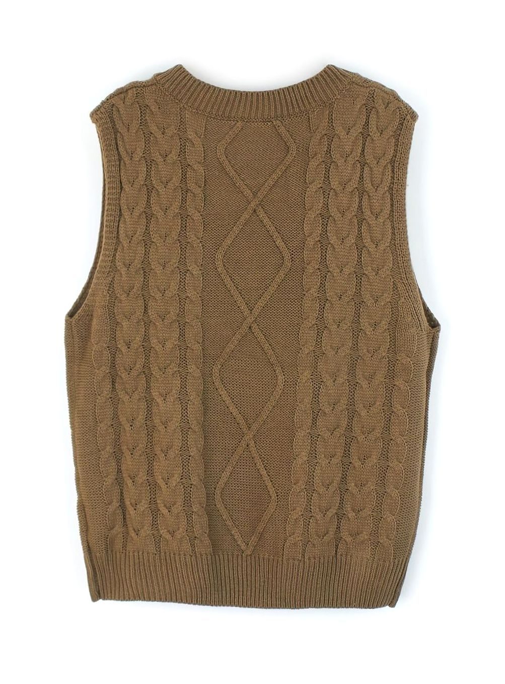 Camila | Gilet en maille torsadée pour femmes, décolleté en V, coupe décontractée