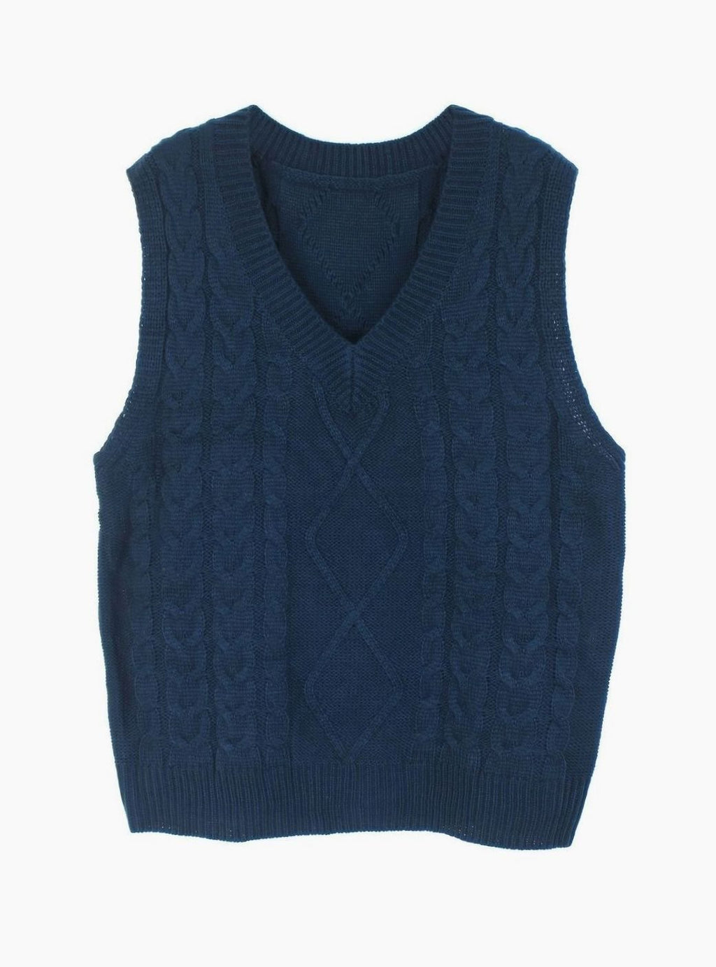 Camila | Gilet en maille torsadée pour femmes, décolleté en V, coupe décontractée