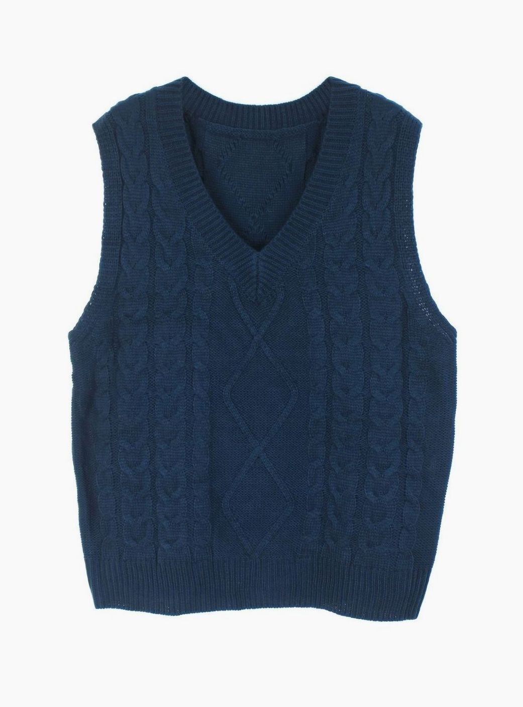 Camila | Gilet en maille torsadée pour femmes, décolleté en V, coupe décontractée