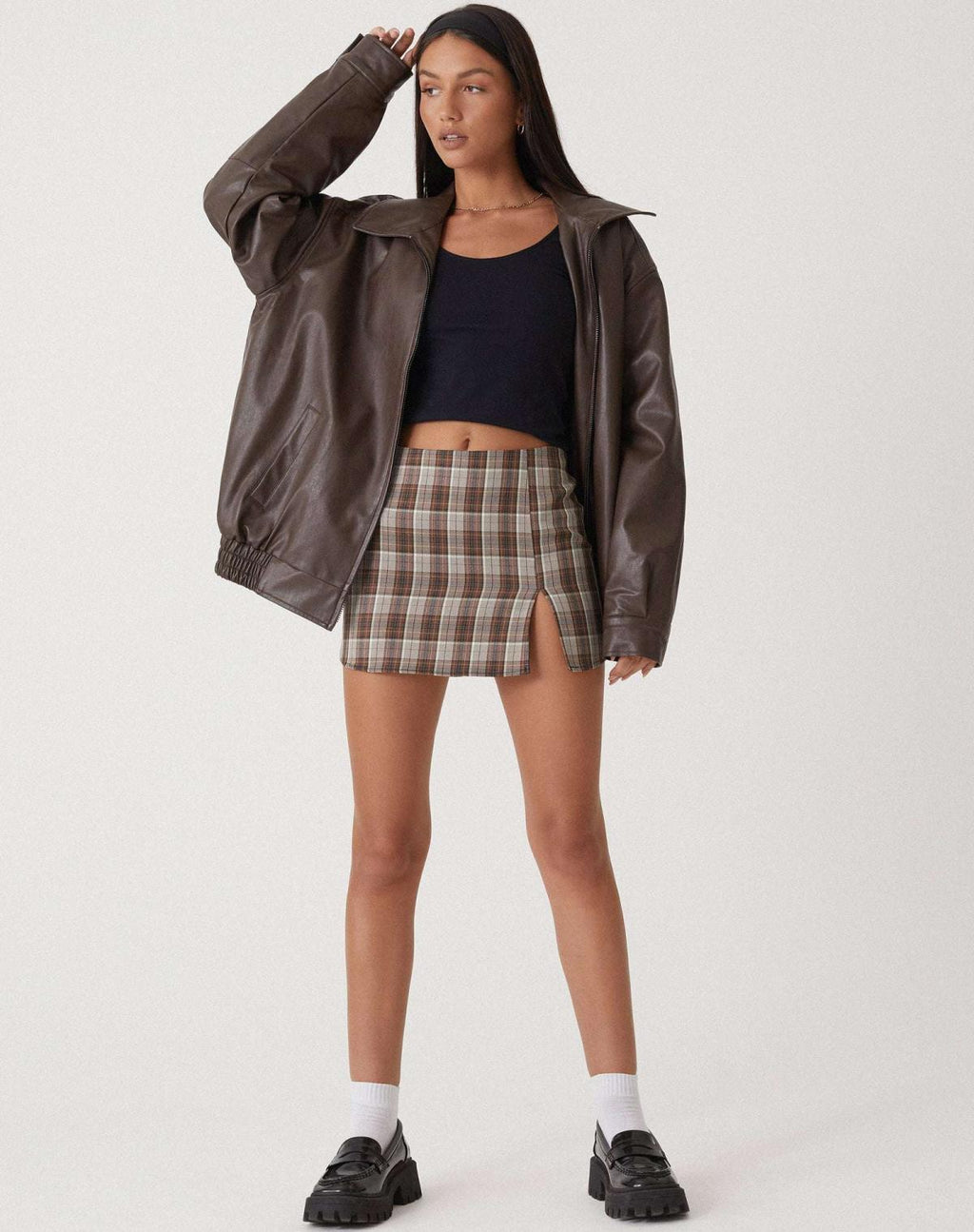 Veste Oversized Femme – Avec Fermeture Éclair, Convient pour le Printemps et l'Automne
