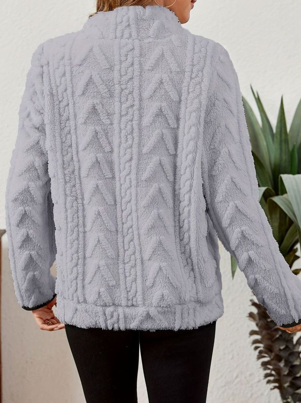 Madison | Pull en polaire pour femmes avec demi-fermeture éclair et poche kangourou