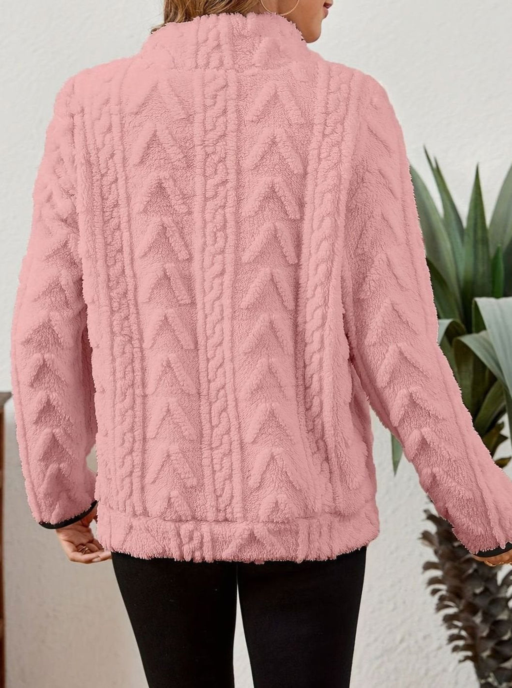 Madison | Pull en polaire pour femmes avec demi-fermeture éclair et poche kangourou