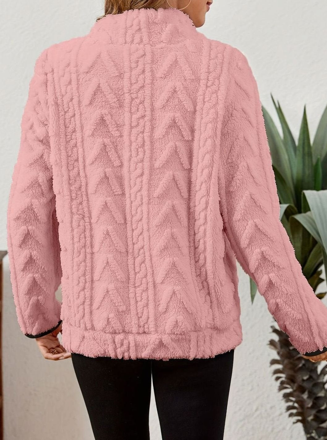Madison | Pull en polaire pour femmes avec demi-fermeture éclair et poche kangourou