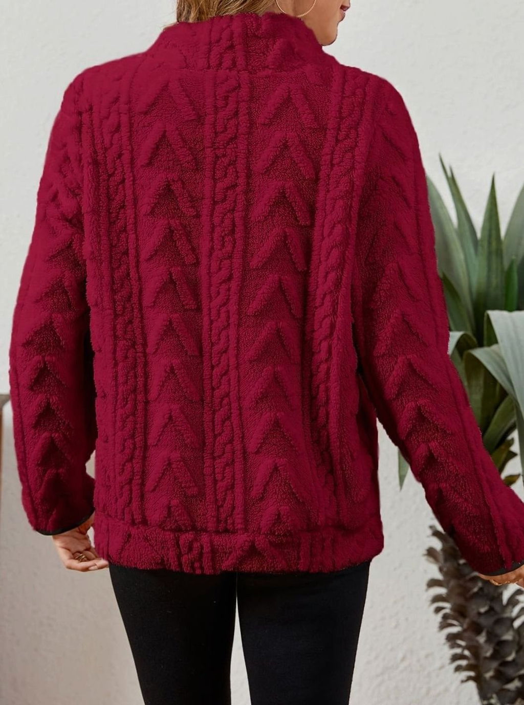 Madison | Pull en polaire pour femmes avec demi-fermeture éclair et poche kangourou