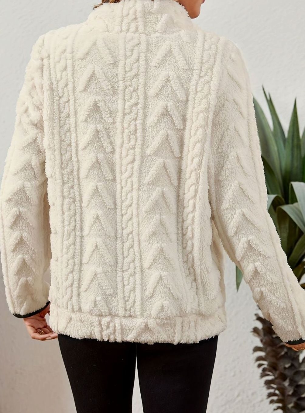 Madison | Pull en polaire pour femmes avec demi-fermeture éclair et poche kangourou