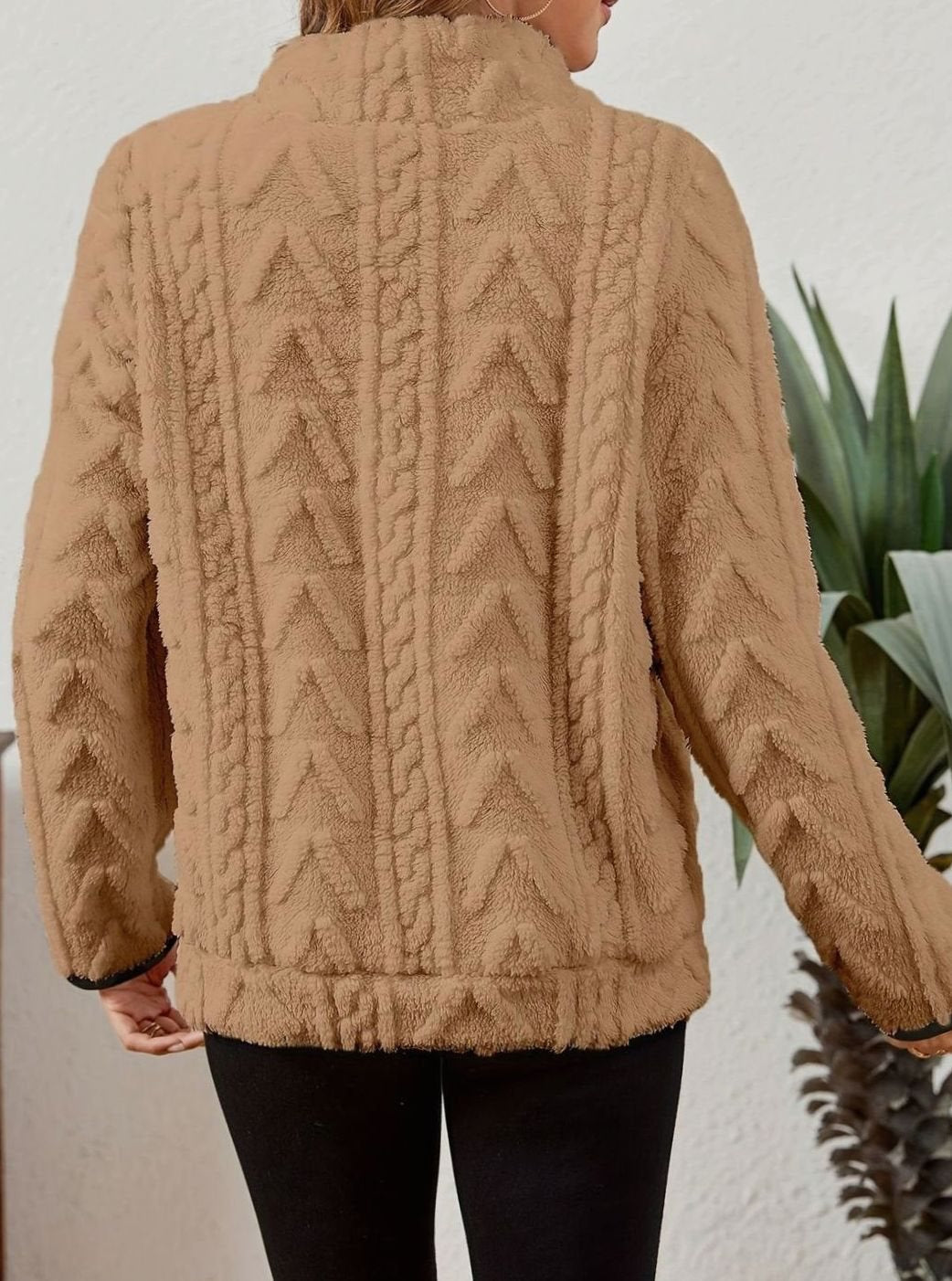 Madison | Pull en polaire pour femmes avec demi-fermeture éclair et poche kangourou