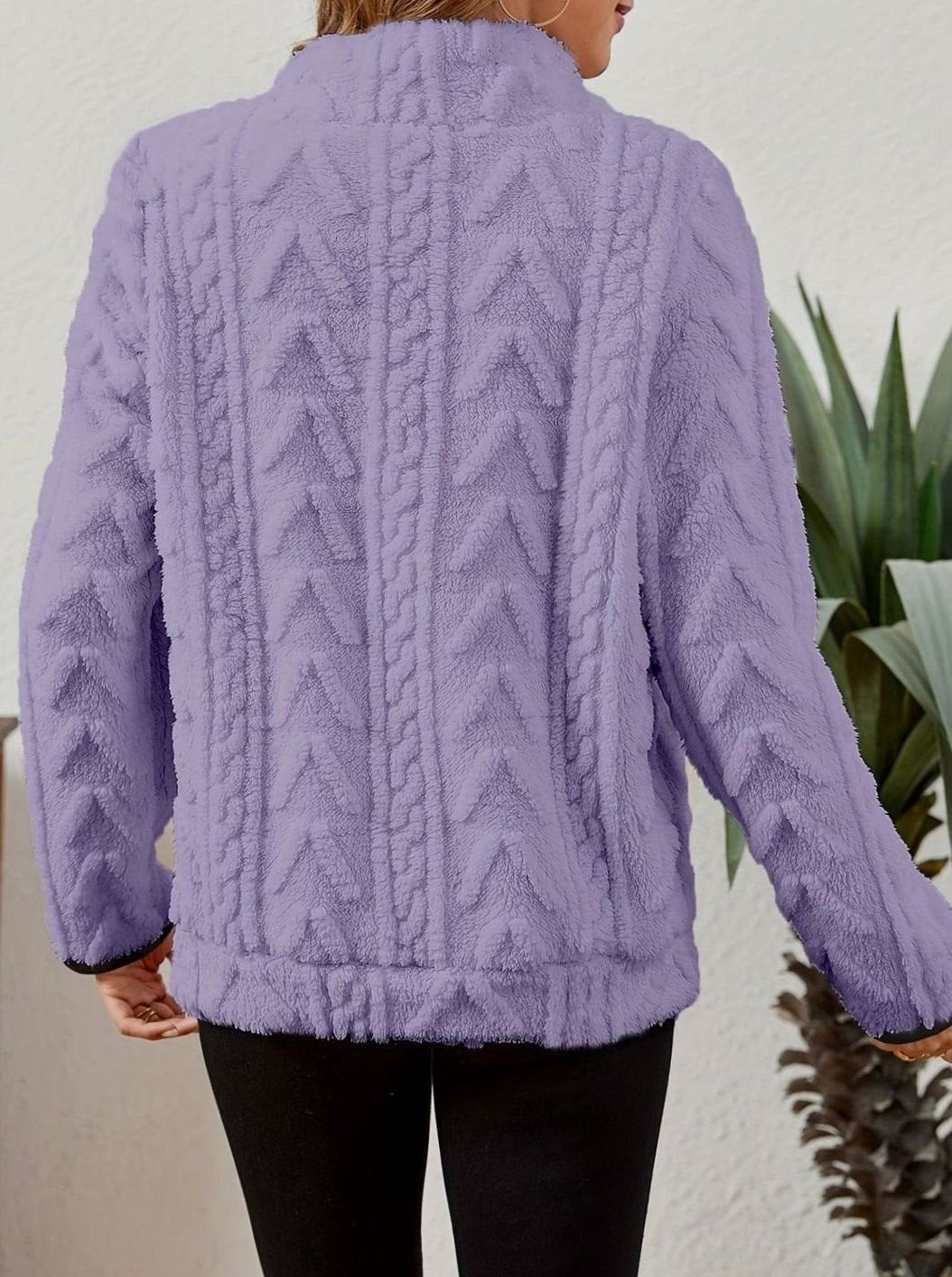 Madison | Pull en polaire pour femmes avec demi-fermeture éclair et poche kangourou