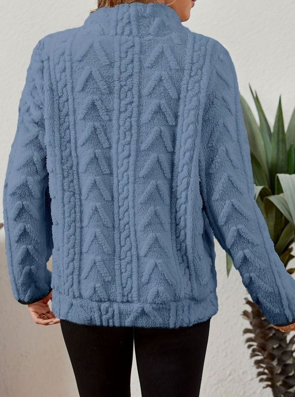 Madison | Pull en polaire pour femmes avec demi-fermeture éclair et poche kangourou