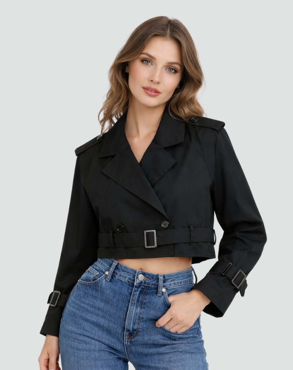 Madison | Veste Trench Coat Croisée Ceinturée Femme