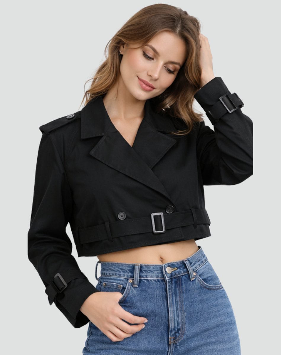 Madison | Veste Trench Coat Croisée Ceinturée Femme