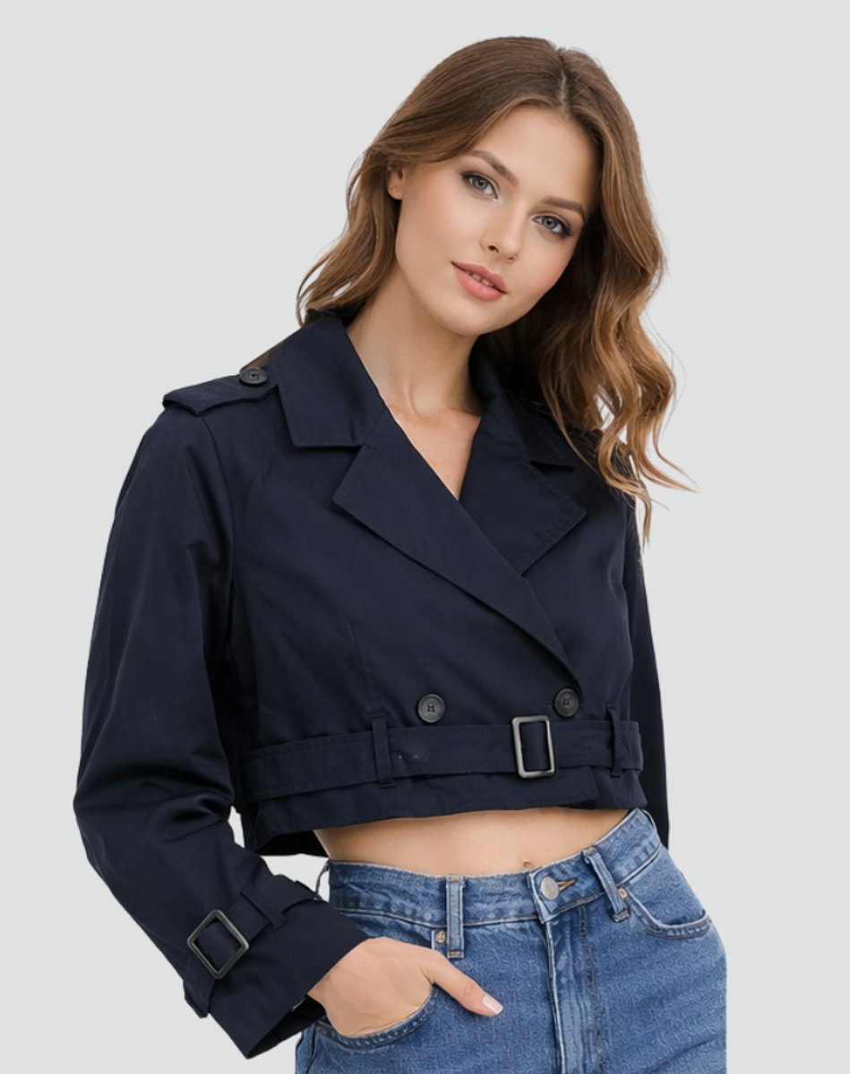 Madison | Veste Trench Coat Croisée Ceinturée Femme