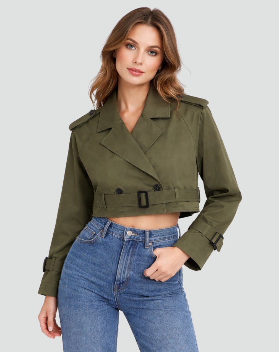 Madison | Veste Trench Coat Croisée Ceinturée Femme
