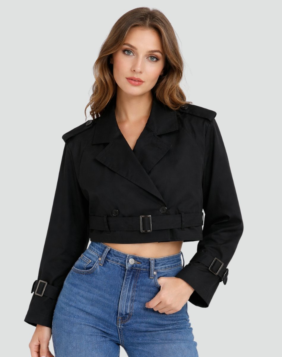 Madison | Veste Trench Coat Croisée Ceinturée Femme