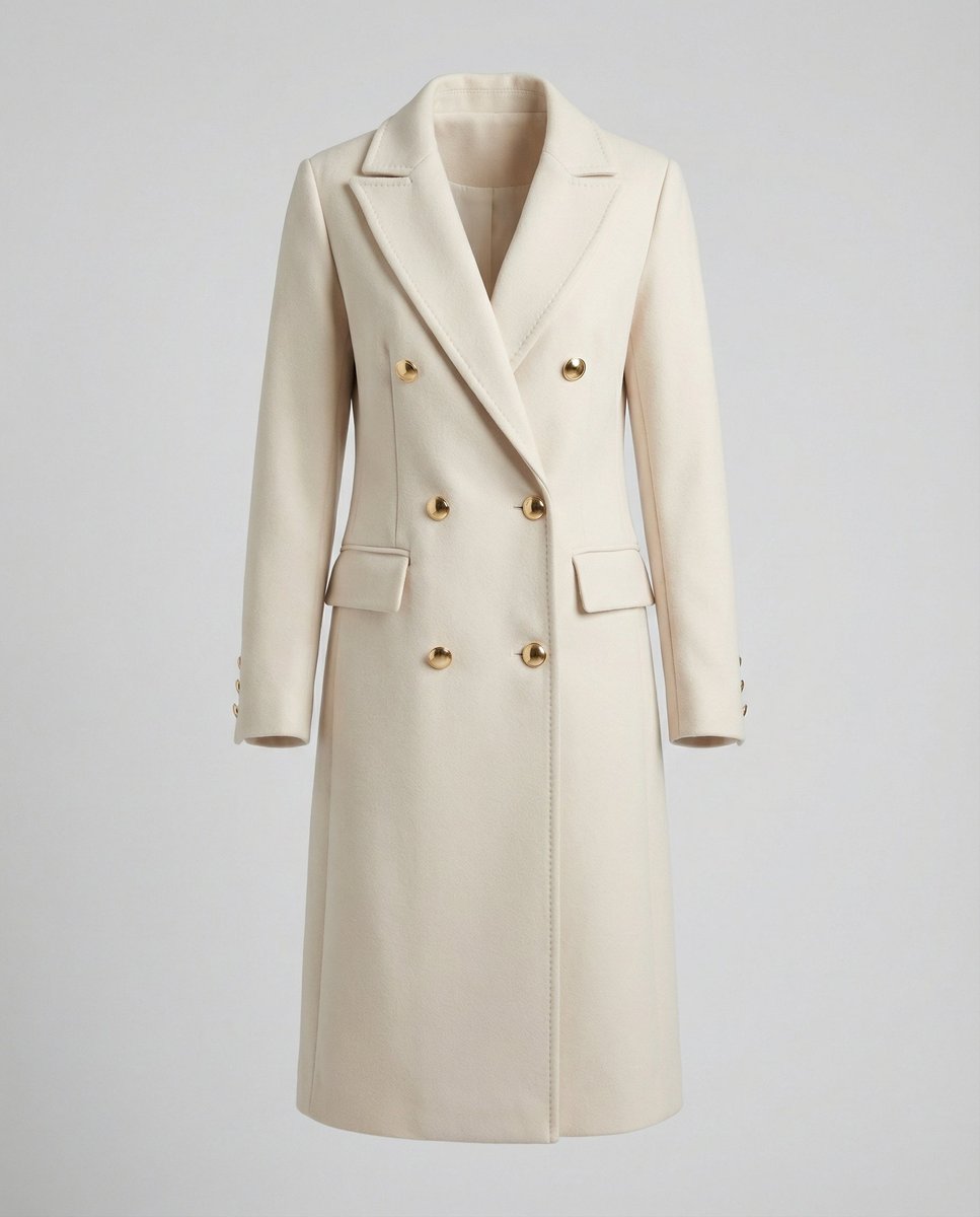 Scarlett | Manteau mi-long à manches longues et double boutonnage pour femmes