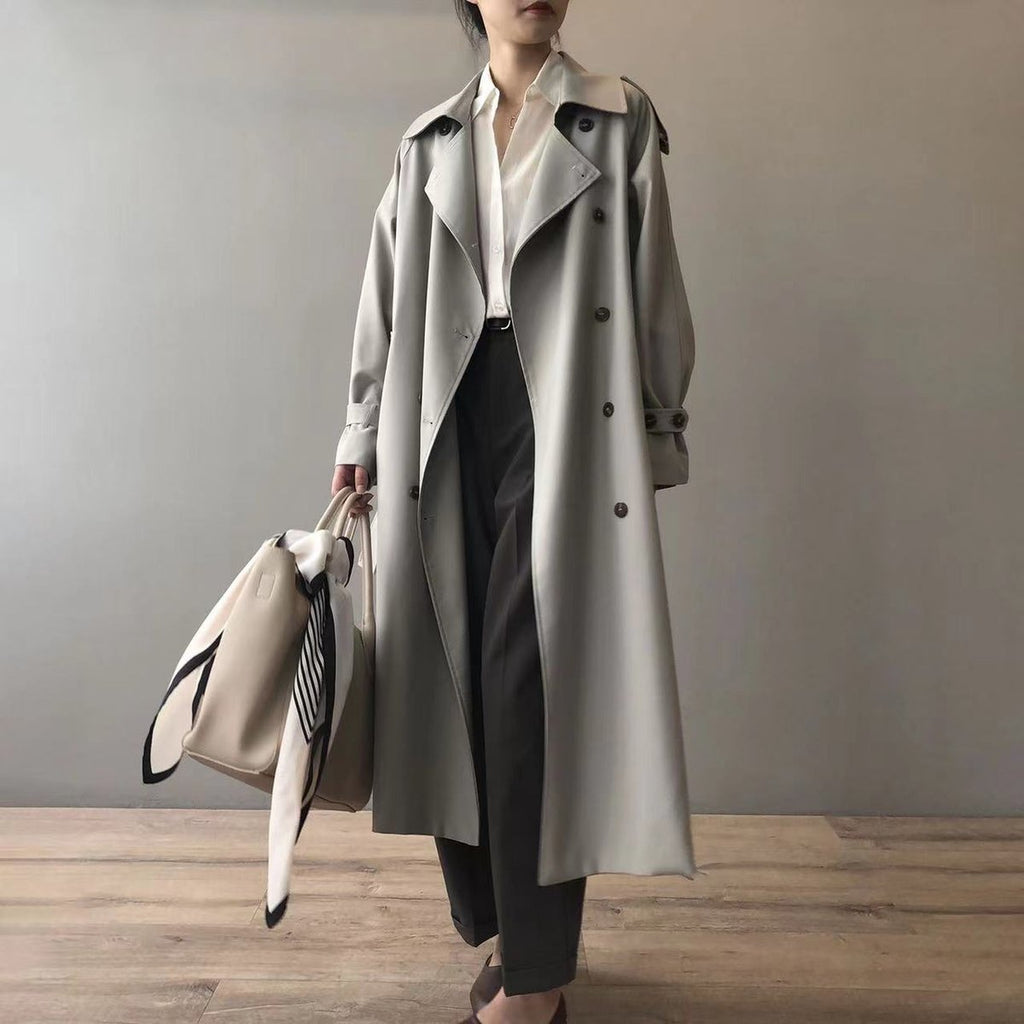 Eleanor | Manteau long imperméable à double boutonnage pour femmes