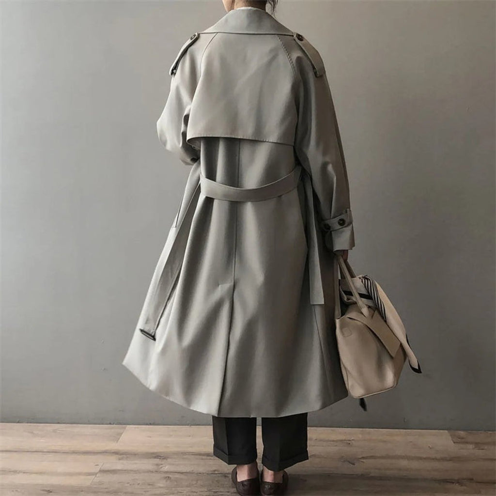 Eleanor | Manteau long imperméable à double boutonnage pour femmes