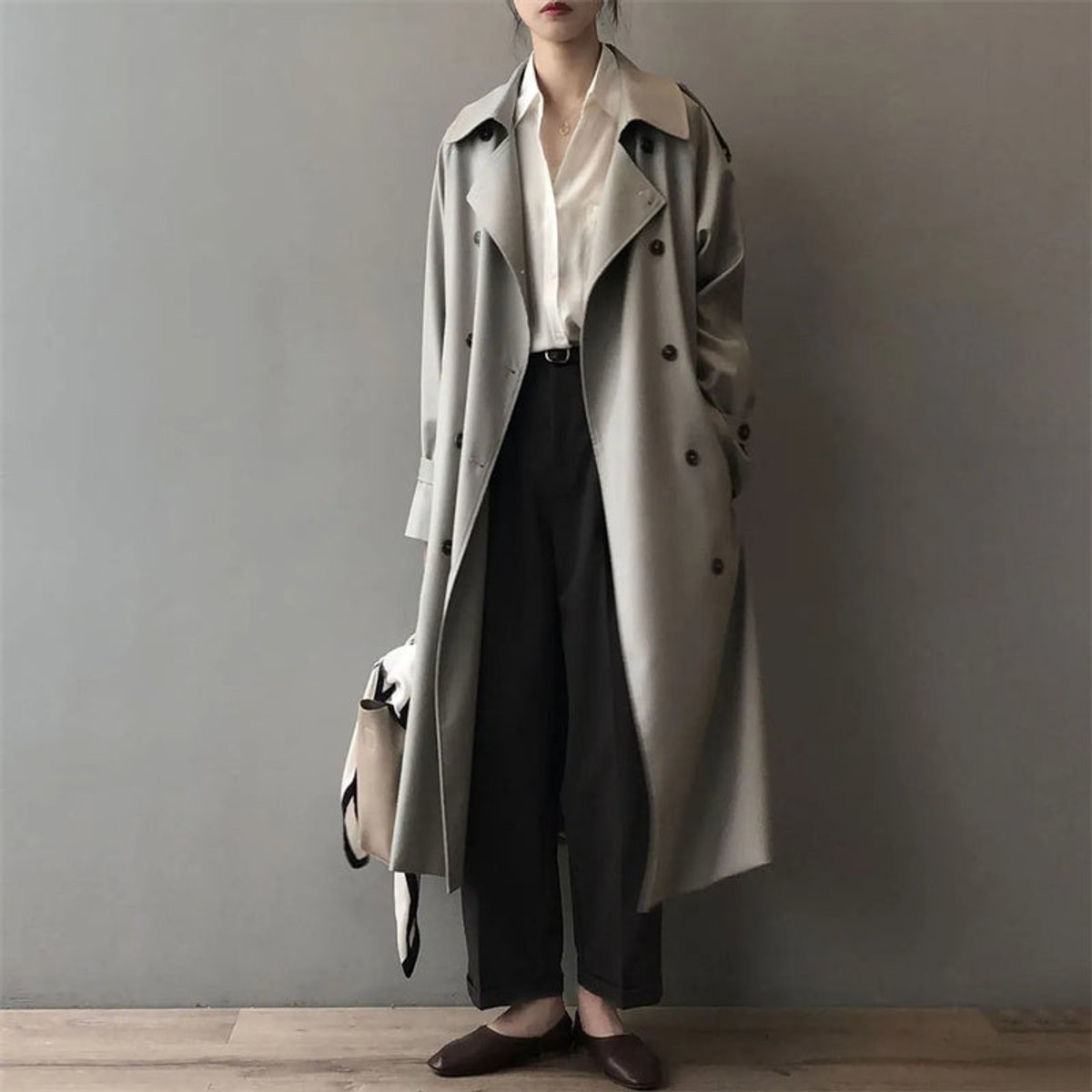 Eleanor | Manteau long imperméable à double boutonnage pour femmes