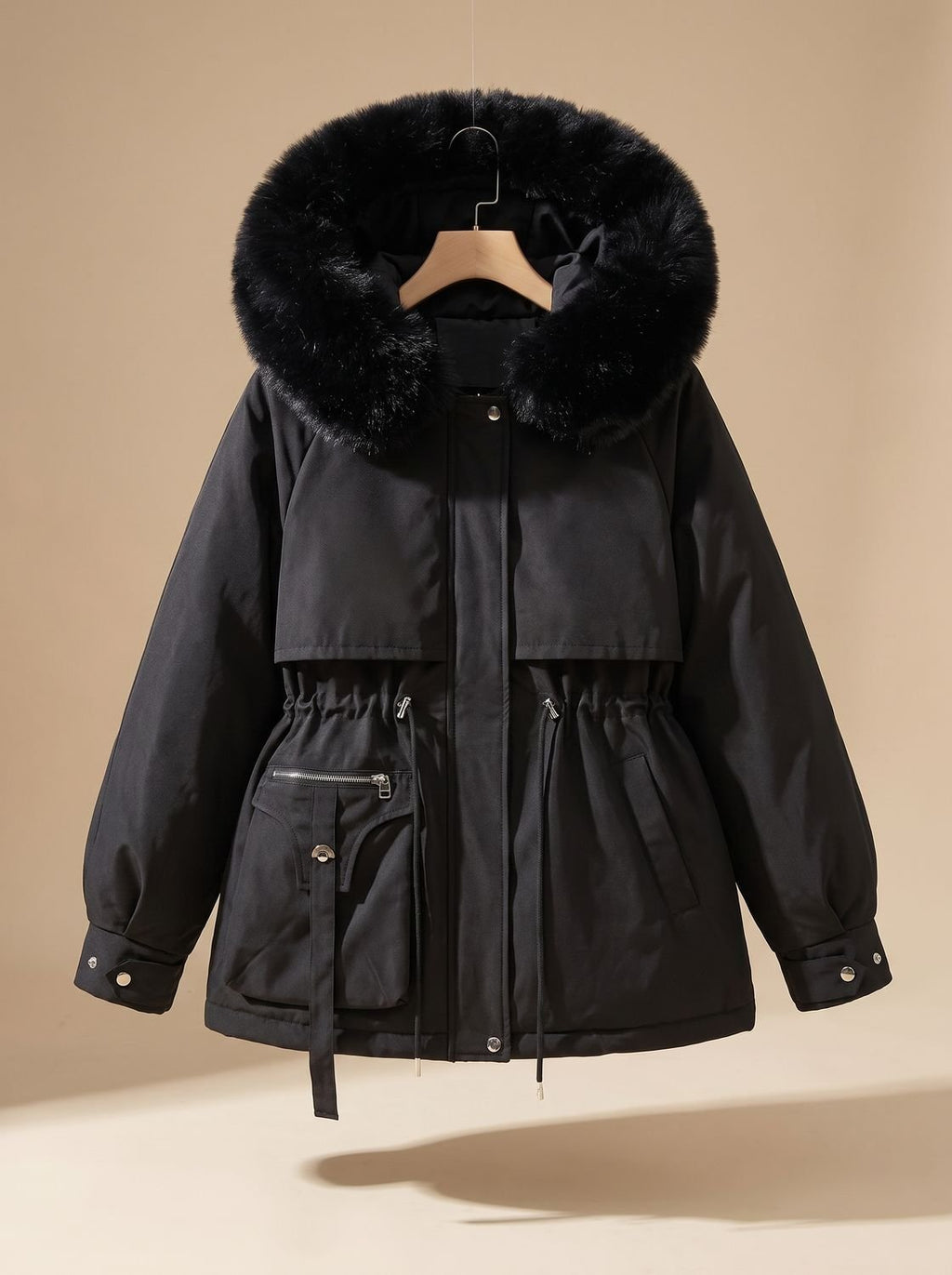 Olivia | Veste doudoune à capuche en fausse fourrure élégante pour femmes