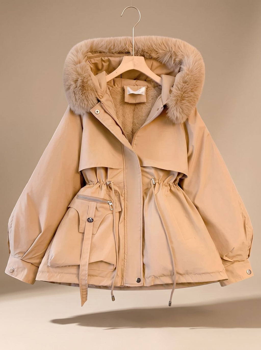 Olivia | Veste doudoune à capuche en fausse fourrure élégante pour femmes