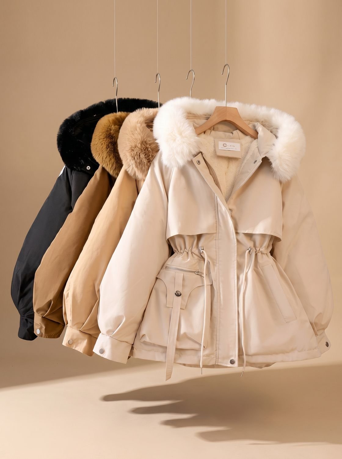 Olivia | Veste doudoune à capuche en fausse fourrure élégante pour femmes