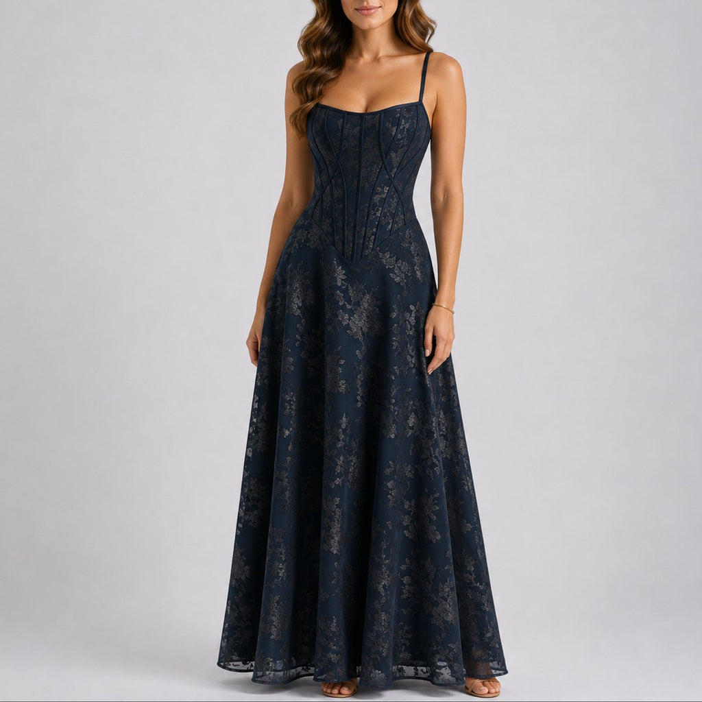 Charlotte | Robes de Mariage d'Automne pour Femmes, Robe Maxi à Corset Floral