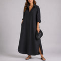 Sophia | Robes de Mariage Automne pour Femmes en Lin Oversized avec Boutons