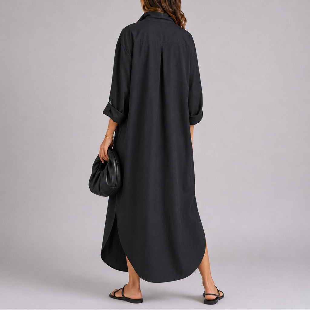 Sophia | Robes de Mariage Automne pour Femmes en Lin Oversized avec Boutons