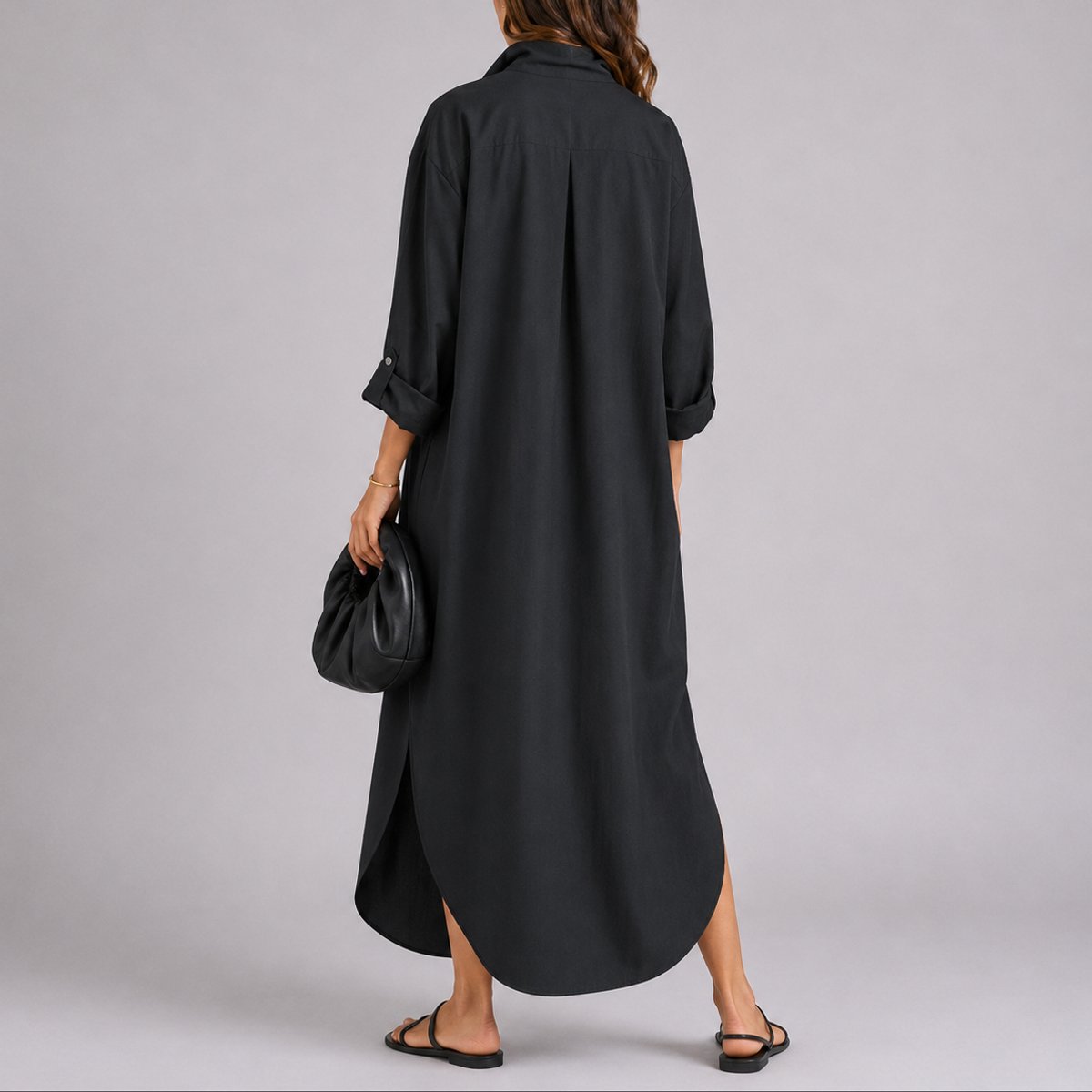 Sophia | Robes de Mariage Automne pour Femmes en Lin Oversized avec Boutons