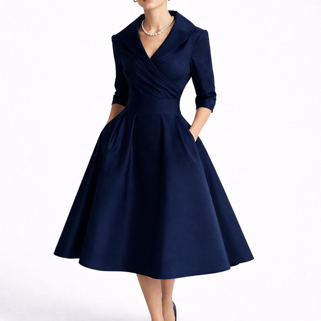 Madison | Robes de mariage d'automne pour femmes, robe midi A-line structurée