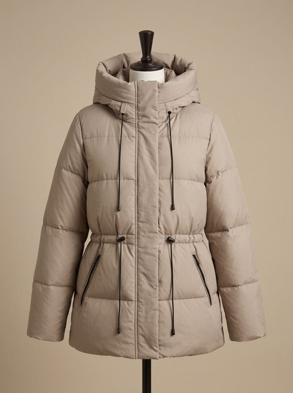 Amelia | Veste courte en duvet à capuche en fausse fourrure pour femmes