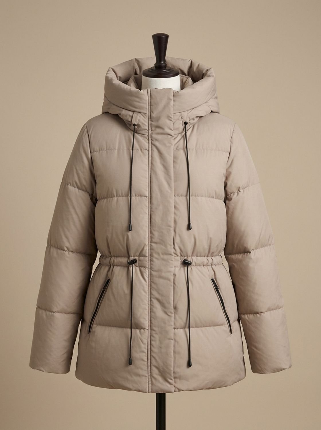 Amelia | Veste courte en duvet à capuche en fausse fourrure pour femmes