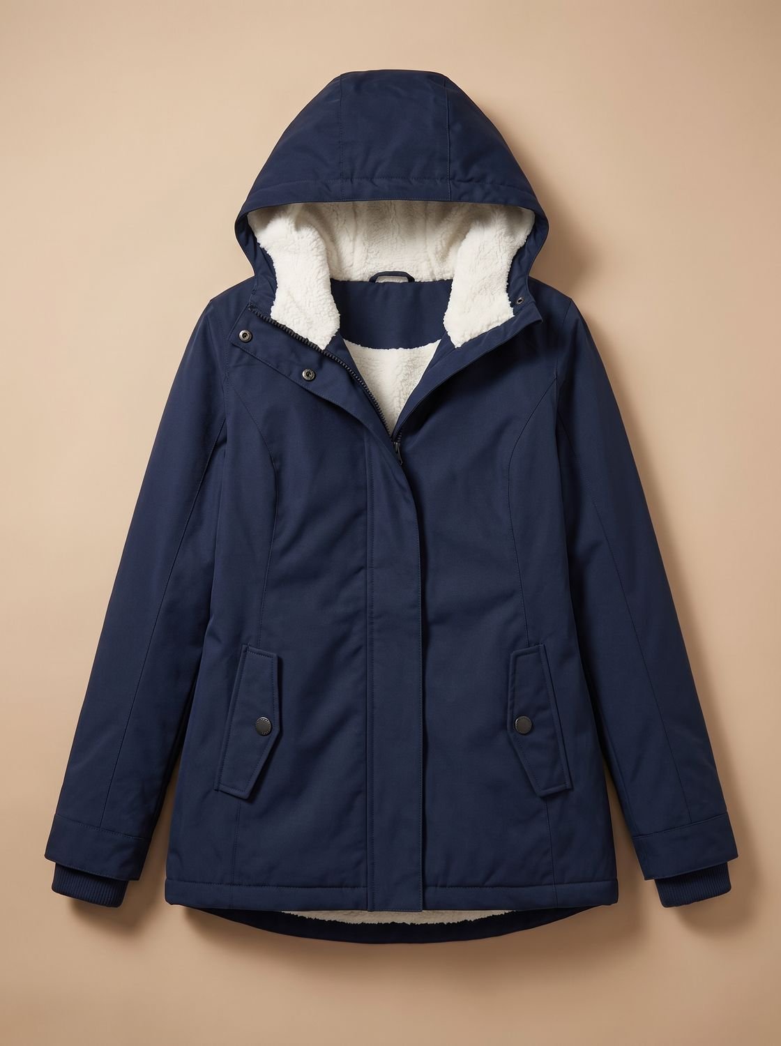 Madison | Veste à capuche zippée imperméable doublée en polaire pour femmes