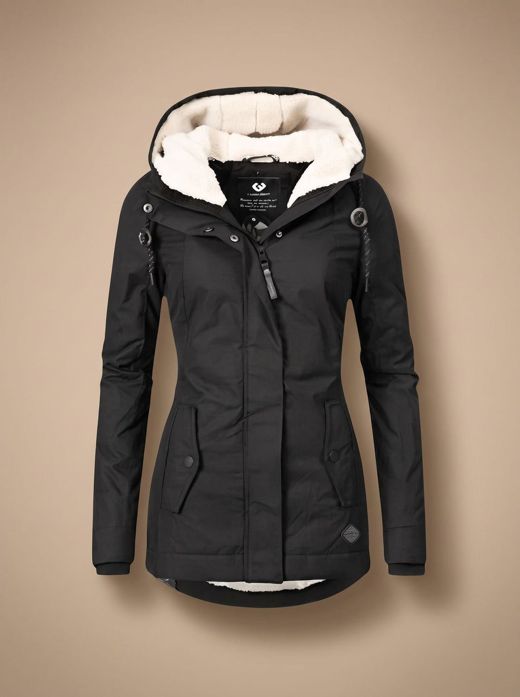 Madison | Veste à capuche zippée imperméable doublée en polaire pour femmes