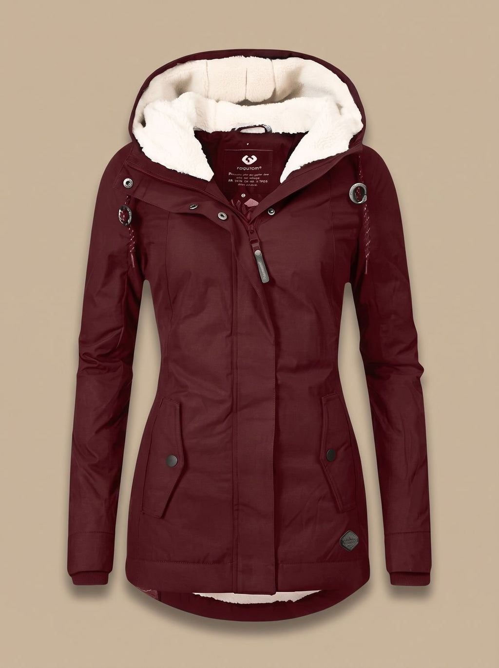 Madison | Veste à capuche zippée imperméable doublée en polaire pour femmes