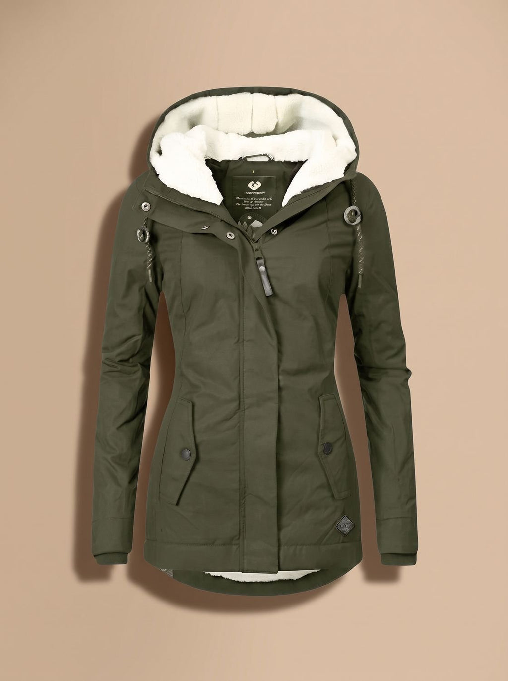 Madison | Veste à capuche zippée imperméable doublée en polaire pour femmes