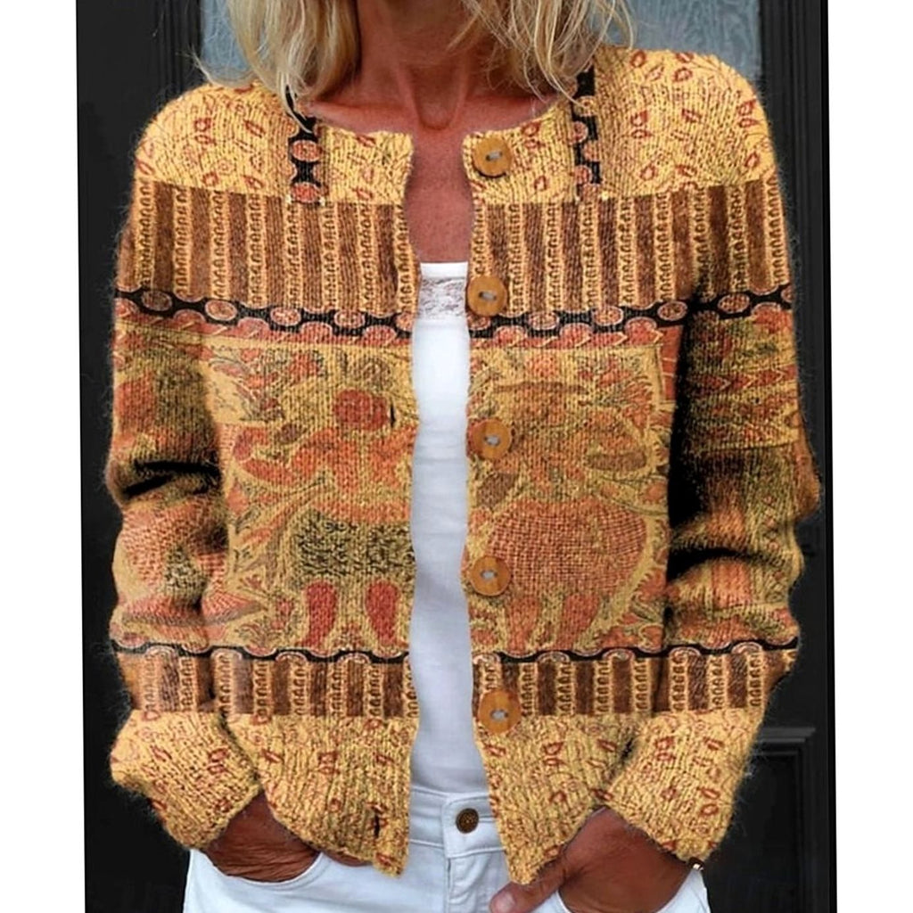 Susan - Gilet Élegant à Fleurs avec Boutons