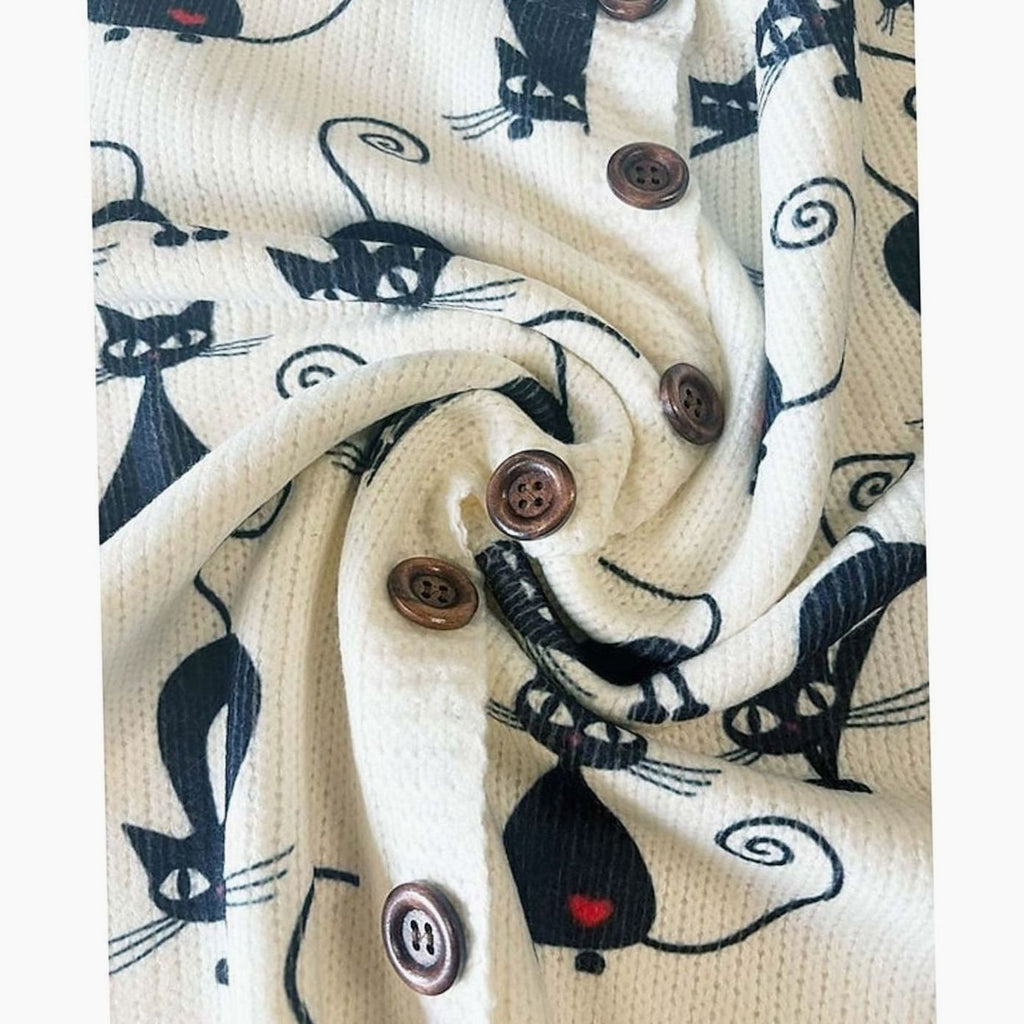 Susan - Gilet Élegant à Fleurs avec Boutons