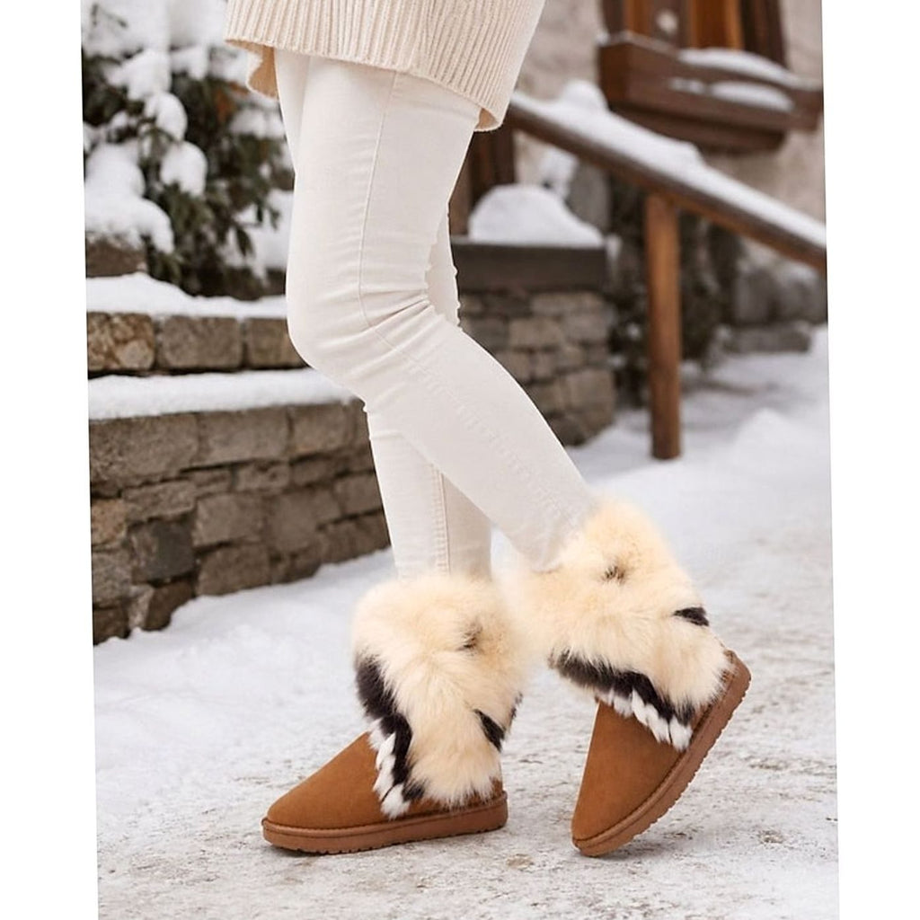 Mia | Bottes de neige à enfiler pour femmes avec bord en fausse fourrure